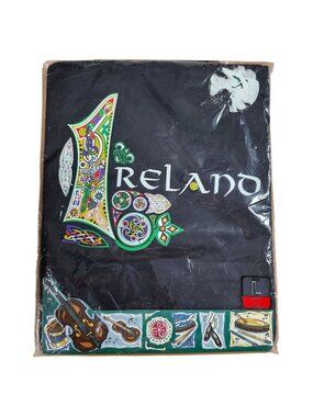 Ireland Simone Walsh Black T-Shirt Size Large Traditional Craft Ltd